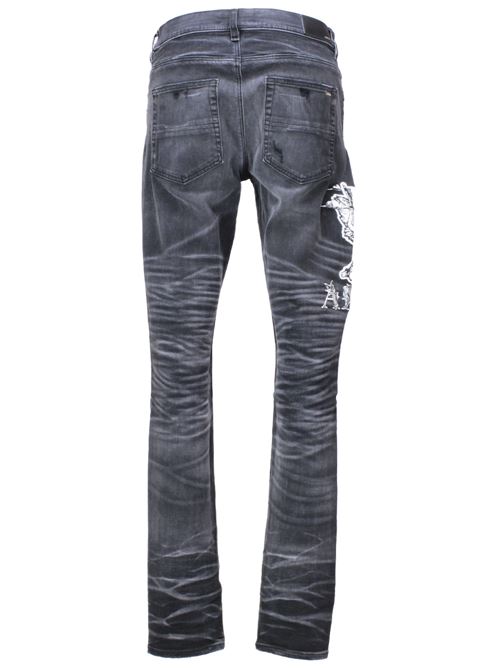 Black stretch-cotton men's denim AMIRI | AMDNSY1014FADED BLACK